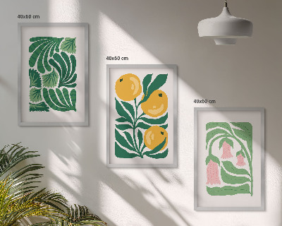 Set tablouri pentru dormitor Modele minimaliste de plante