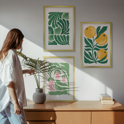 Set tablouri pentru dormitor Modele minimaliste de plante