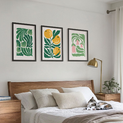Set tablouri pentru dormitor Modele minimaliste de plante