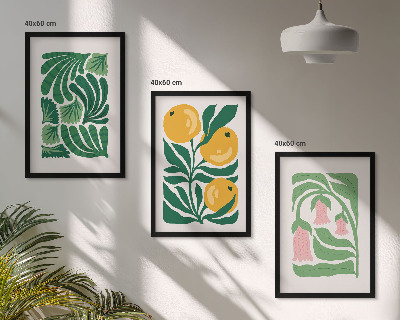 Set tablouri pentru dormitor Modele minimaliste de plante