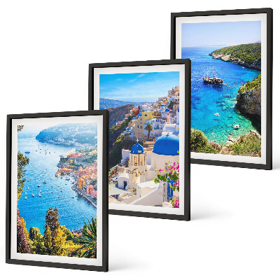 Set tablouri decorative Vederi grecești ale insulei Santorini, Oia