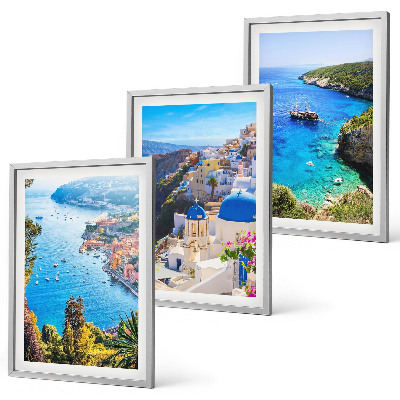 Set tablouri decorative Vederi grecești ale insulei Santorini, Oia