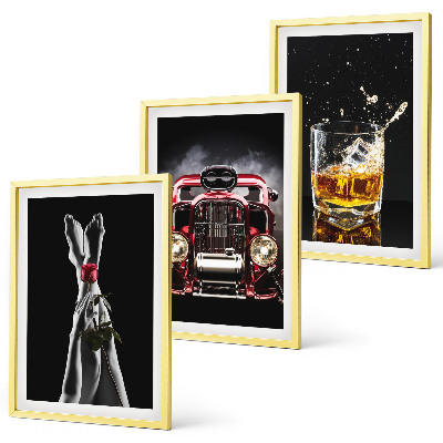 Set tablouri pentru dormitor Picioarele femeilor au crescut în whisky cu mașină