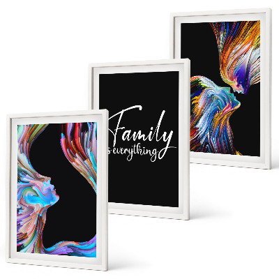 Set tablouri decorative Portrete de oameni, modele colorate, familie