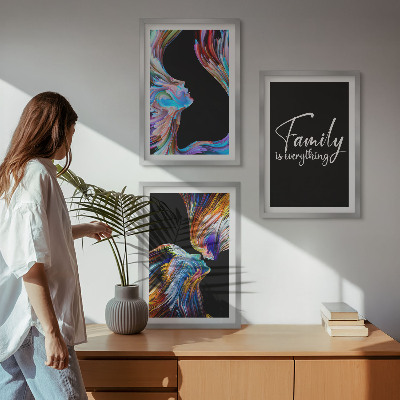 Set tablouri decorative Portrete de oameni, modele colorate, familie