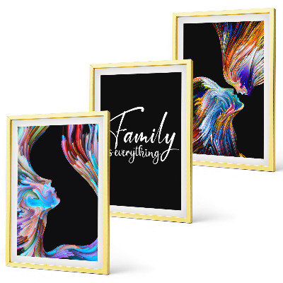 Set tablouri decorative Portrete de oameni, modele colorate, familie