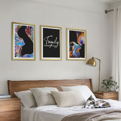 Set tablouri decorative Portrete de oameni, modele colorate, familie