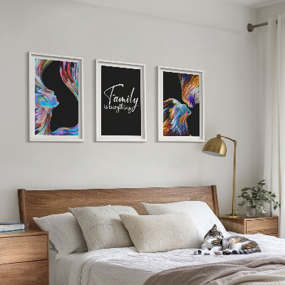 Set tablouri decorative Portrete de oameni, modele colorate, familie