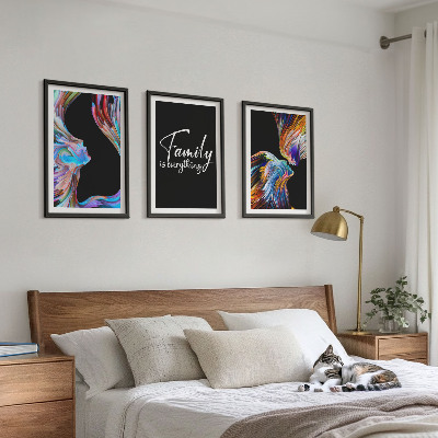 Set tablouri decorative Portrete de oameni, modele colorate, familie
