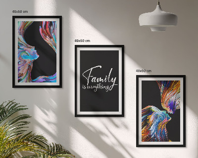 Set tablouri decorative Portrete de oameni, modele colorate, familie