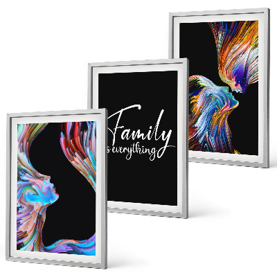 Set tablouri decorative Portrete de oameni, modele colorate, familie