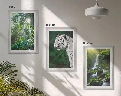 Set tablouri pentru dormitor cu cascada tigrului din junglă