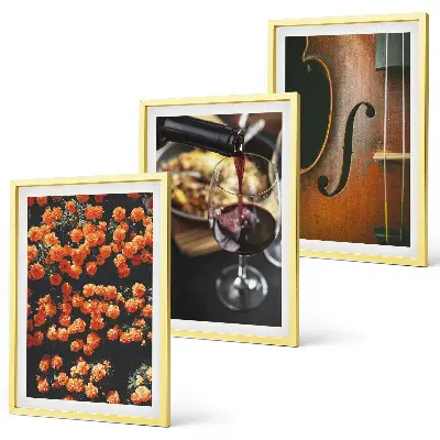 Set de tablouri decorative cu model florile vin vioară vintage