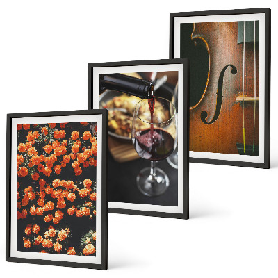 Set tablouri decorative Flori vintage vin vioară