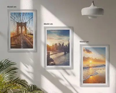 Set tablouri pentru dormitor cu poduri, apusuri de soare și oraș