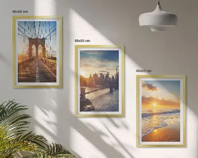 Set tablouri pentru dormitor cu poduri, apusuri de soare și oraș