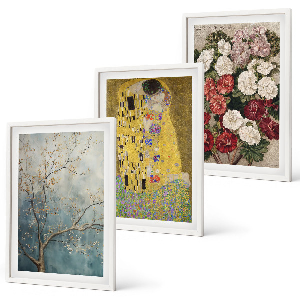 Set tablouri pentru dormitor Florile copacului pictat de Klimt