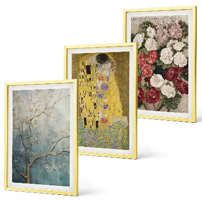 Set de tablouri pentru dormitor cu modelul Florile copacului pictat de Klimt