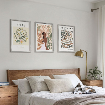 Set tablouri decorative Postere minimaliste pastelate în stil boho