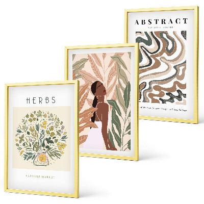 Set tablouri decorative Postere minimaliste pastelate în stil boho