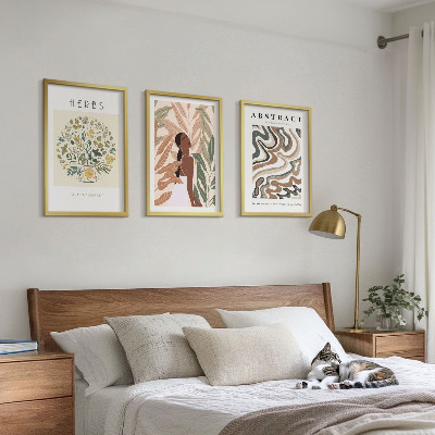 Set tablouri decorative Postere minimaliste pastelate în stil boho