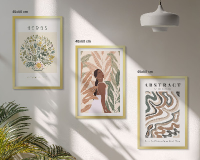 Set tablouri decorative Postere minimaliste pastelate în stil boho