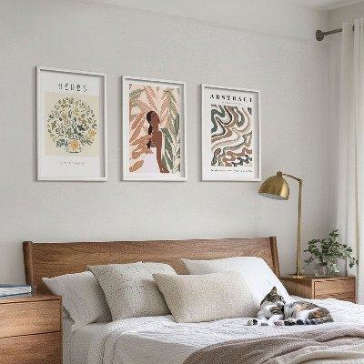 Set tablouri decorative Postere minimaliste pastelate în stil boho