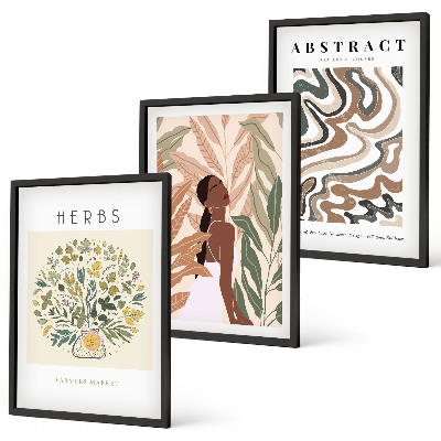 Set tablouri decorative Postere minimaliste pastelate în stil boho
