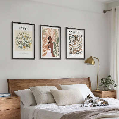 Set tablouri decorative Postere minimaliste pastelate în stil boho