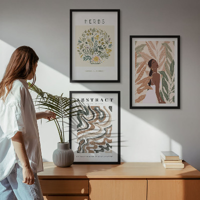 Set tablouri decorative Postere minimaliste pastelate în stil boho