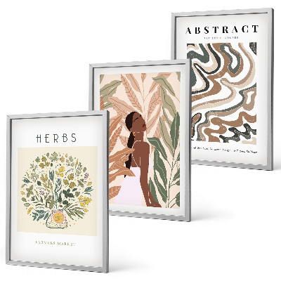 Set tablouri decorative Postere minimaliste pastelate în stil boho