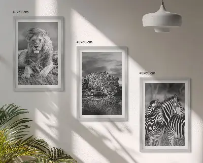 Set de tablouri decorative cu animale sălbatice din savană