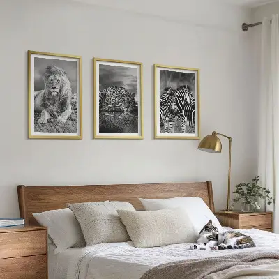 Set de tablouri decorative cu animale sălbatice din savană