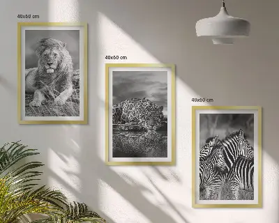 Set de tablouri decorative cu animale sălbatice din savană
