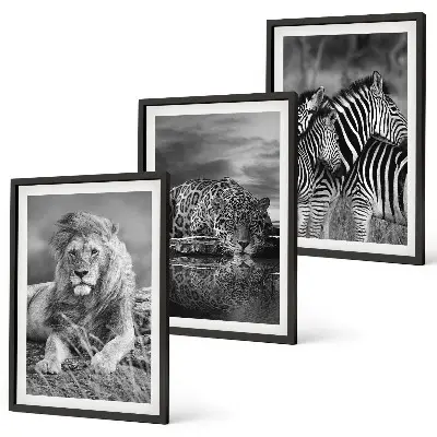 Set de tablouri decorative cu animale sălbatice din savană