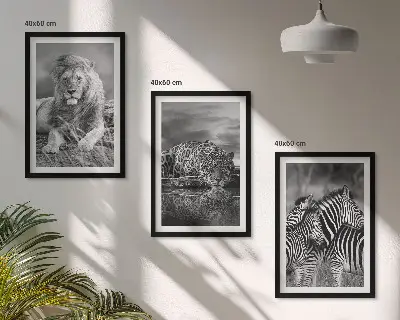 Set de tablouri decorative cu animale sălbatice din savană