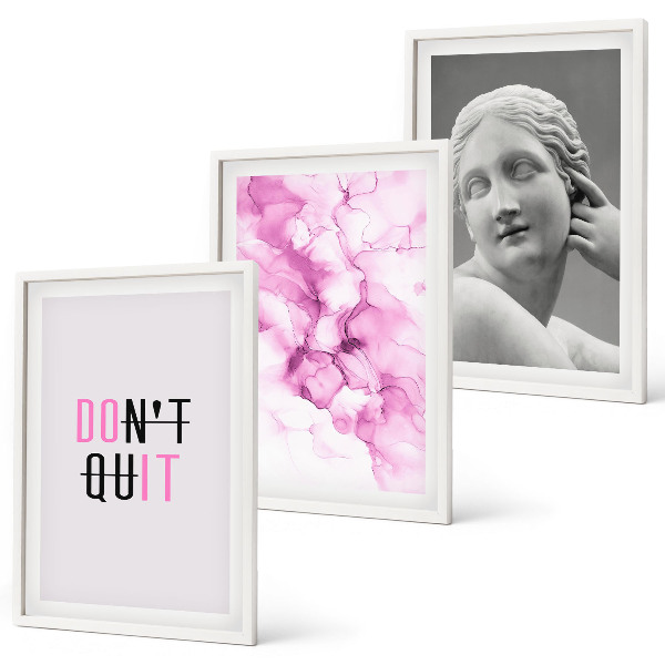 Set tablouri decorative Sculptură abstractă în acuarelă