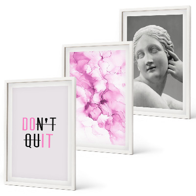 Set tablouri decorative Sculptură abstractă în acuarelă