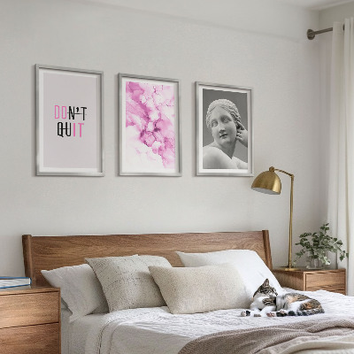 Set tablouri decorative Sculptură abstractă în acuarelă