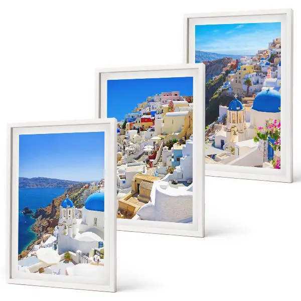 Set tablouri decorative cu arhitectură peisagistică Oia Santorini