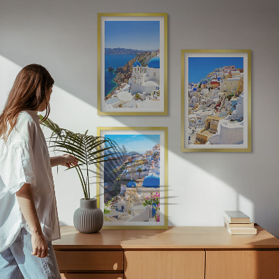 Set tablouri decorative Arhitectură peisagistică Oia Santorini