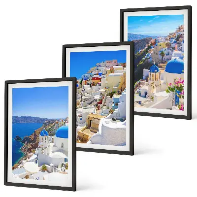 Set tablouri decorative cu arhitectură peisagistică Oia Santorini