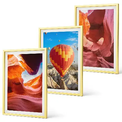 Set tablouri pentru dormitor cu tema Cheile deșertului cu balonul