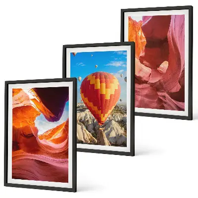 Set tablouri pentru dormitor cu tema Cheile deșertului cu balonul