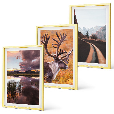 Set tablouri decorative Peisaje montane cu reni