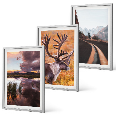 Set tablouri decorative Peisaje montane cu reni
