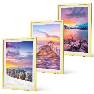 Set tablouri pentru dormitor cu peisaj de iarnă și lac de munte