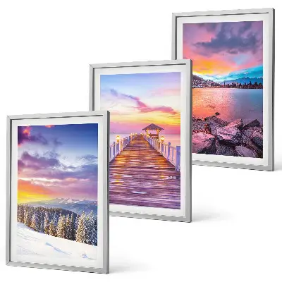 Set tablouri pentru dormitor cu peisaj de iarnă și lac de munte
