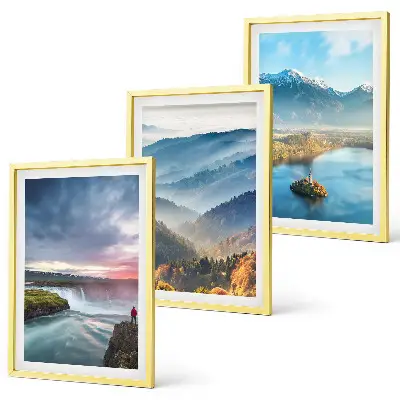 Set tablouri decorative cu peisaje montane și cascade