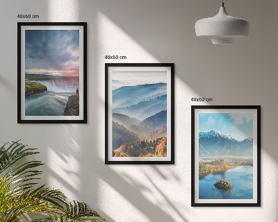 Set tablouri decorative Peisaje montane, cascade